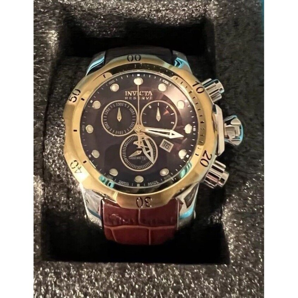 Invicta 10817 Venom Reserve Brown Textured Dial Watch (needs new battery)